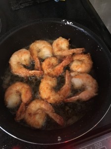 揚げ海老のねぎだれ